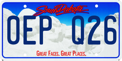 SD license plate 0EPQ26