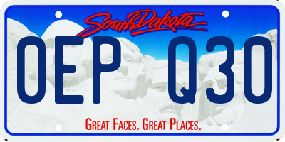SD license plate 0EPQ30