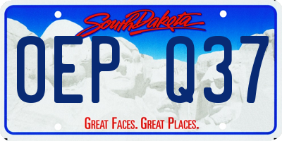 SD license plate 0EPQ37