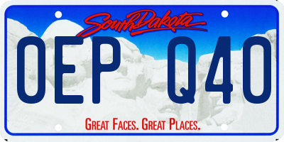 SD license plate 0EPQ40