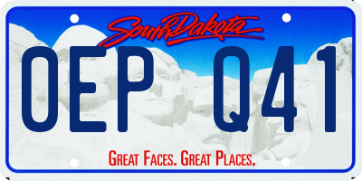 SD license plate 0EPQ41