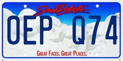 SD license plate 0EPQ74