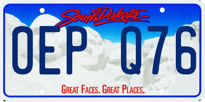 SD license plate 0EPQ76