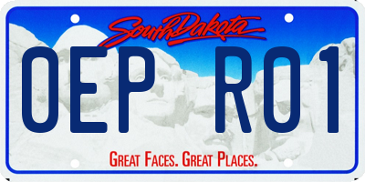 SD license plate 0EPR01