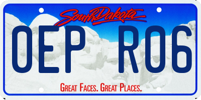 SD license plate 0EPR06