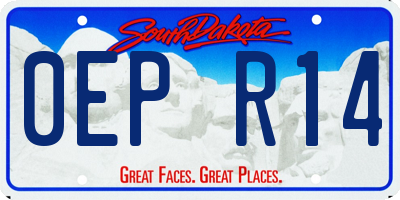 SD license plate 0EPR14