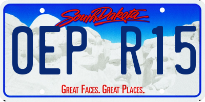 SD license plate 0EPR15