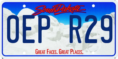 SD license plate 0EPR29