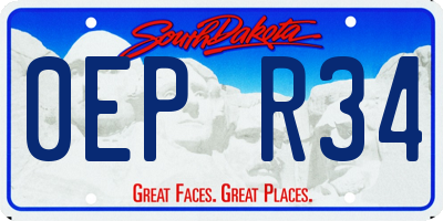 SD license plate 0EPR34