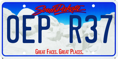 SD license plate 0EPR37