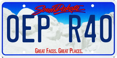 SD license plate 0EPR40