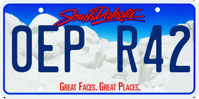 SD license plate 0EPR42