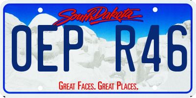 SD license plate 0EPR46