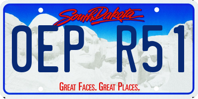 SD license plate 0EPR51