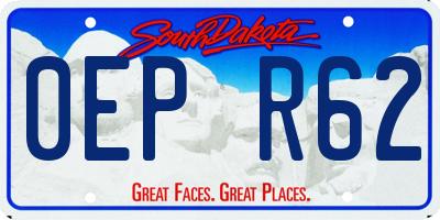 SD license plate 0EPR62