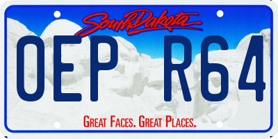 SD license plate 0EPR64