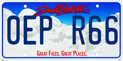 SD license plate 0EPR66