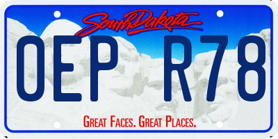 SD license plate 0EPR78