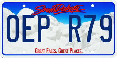 SD license plate 0EPR79