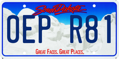 SD license plate 0EPR81