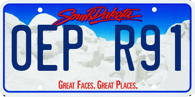 SD license plate 0EPR91