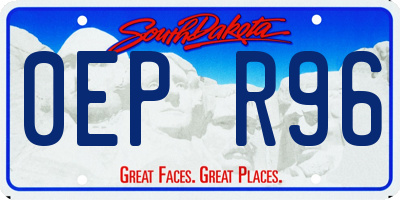 SD license plate 0EPR96