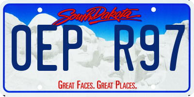 SD license plate 0EPR97