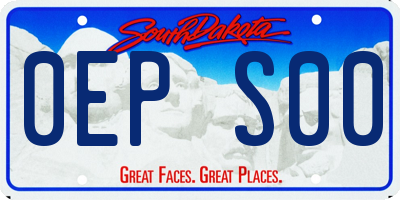 SD license plate 0EPS00