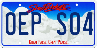 SD license plate 0EPS04
