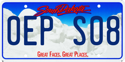 SD license plate 0EPS08
