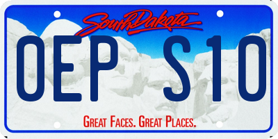 SD license plate 0EPS10