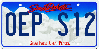 SD license plate 0EPS12