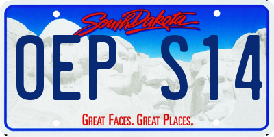SD license plate 0EPS14