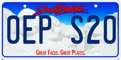 SD license plate 0EPS20