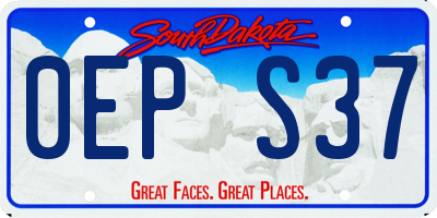 SD license plate 0EPS37