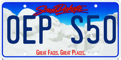 SD license plate 0EPS50