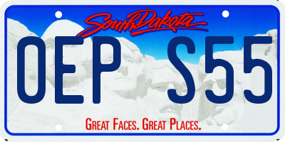 SD license plate 0EPS55
