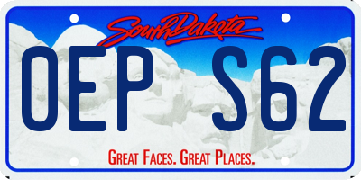 SD license plate 0EPS62