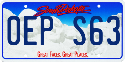 SD license plate 0EPS63