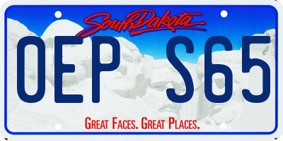 SD license plate 0EPS65