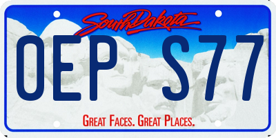 SD license plate 0EPS77