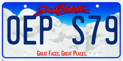 SD license plate 0EPS79