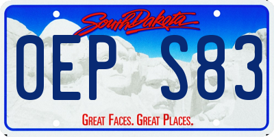SD license plate 0EPS83