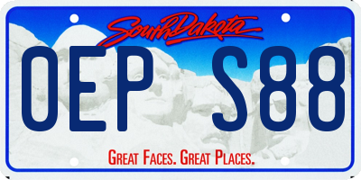 SD license plate 0EPS88