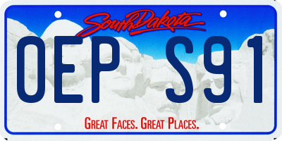 SD license plate 0EPS91