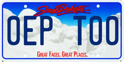 SD license plate 0EPT00