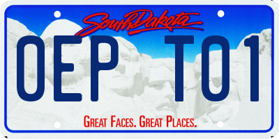 SD license plate 0EPT01