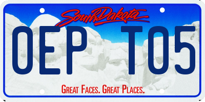 SD license plate 0EPT05
