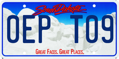 SD license plate 0EPT09