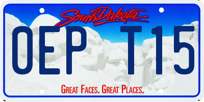 SD license plate 0EPT15